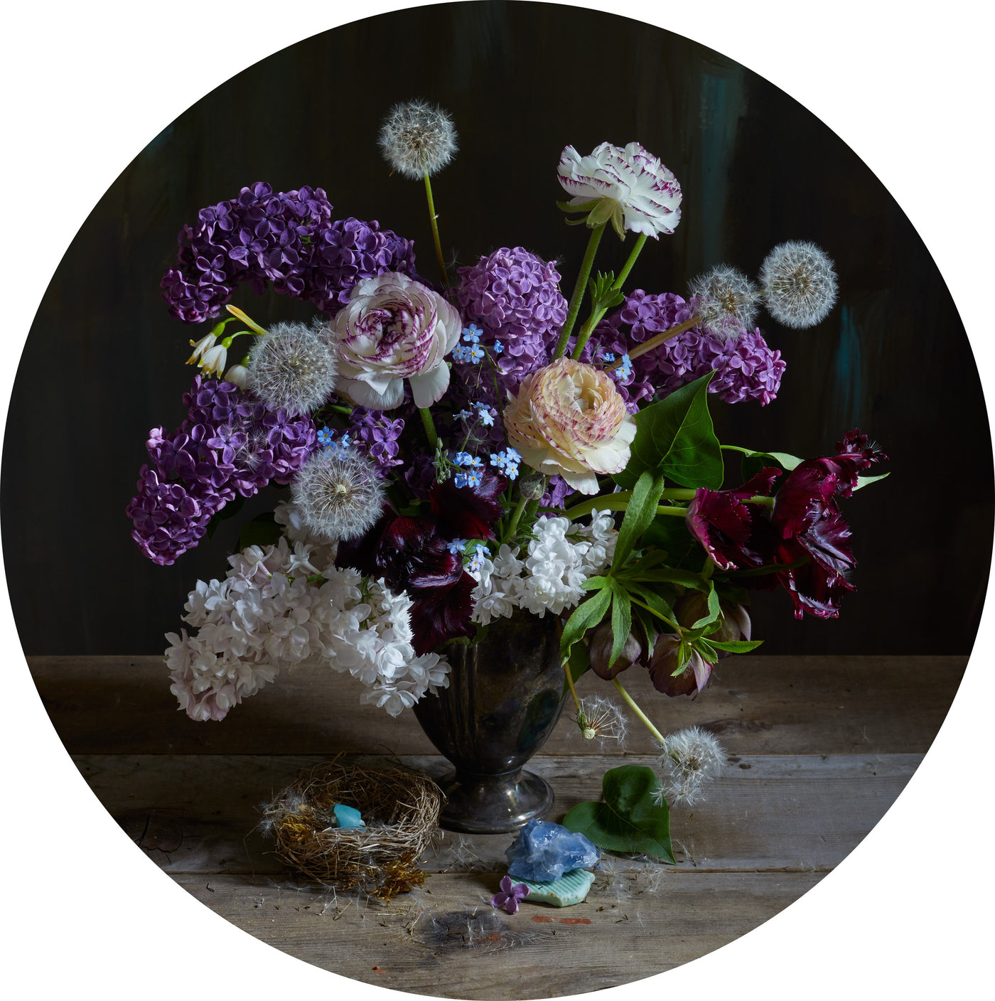 Kristin Sjaarda - Circle Study #35 Lilac & Ranunculus