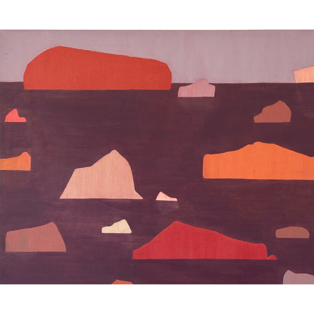 A rondelle style artwork painted by Jennifer McGregor. 