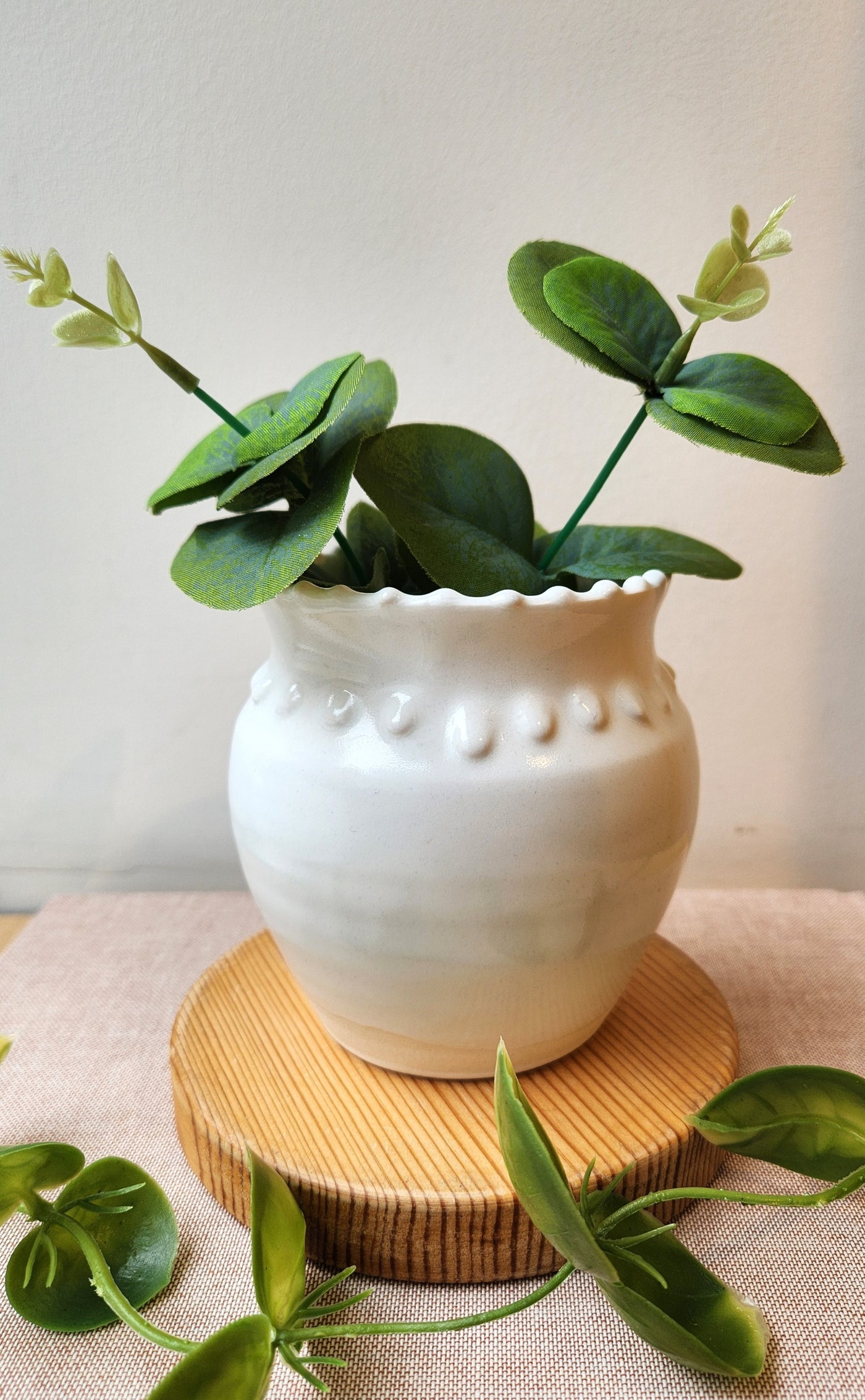 Short Dotted Vase