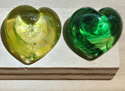 2.5" Glass Heart Paperweight