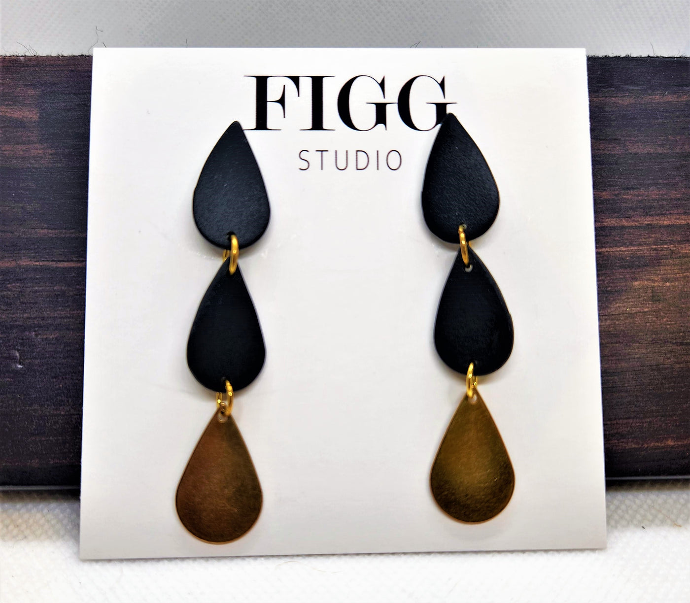 Golden Drops Earrings by Figg Studio