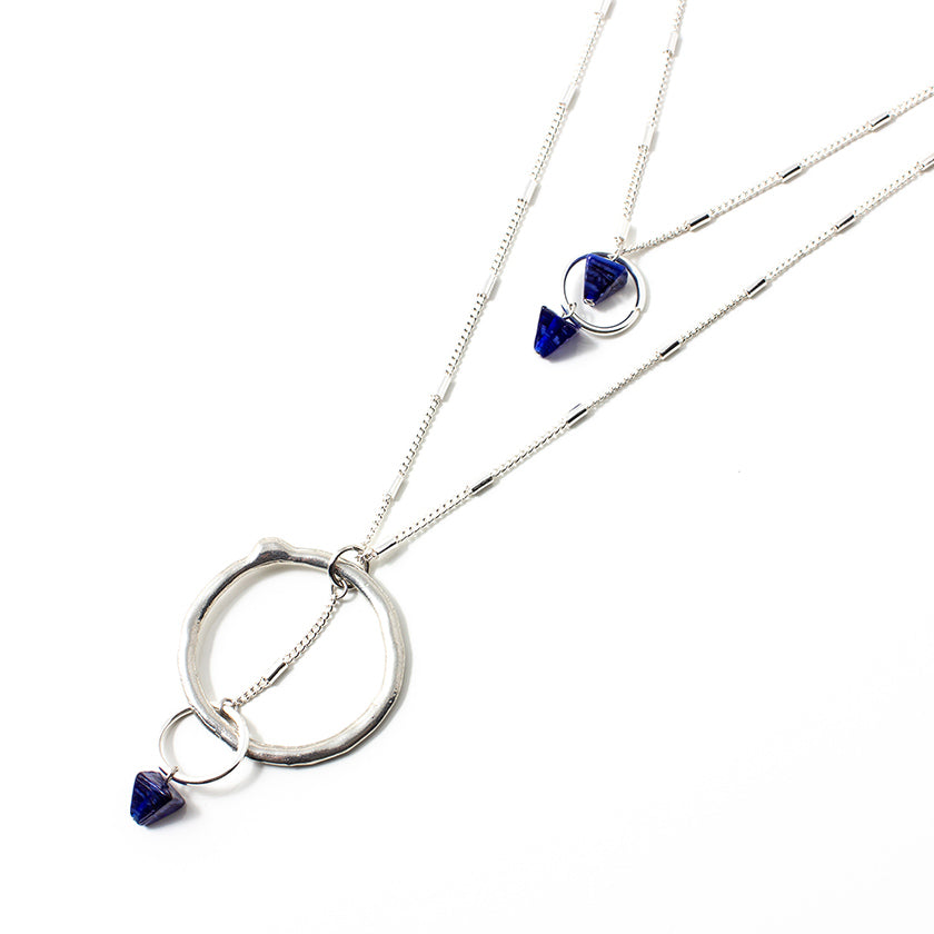 Kena Necklace in Blue and Silver