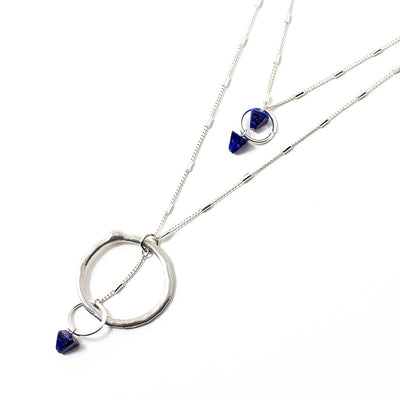 Kena Necklace in Blue and Silver