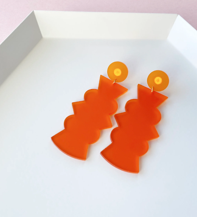 Potter | Large Orange Earrings