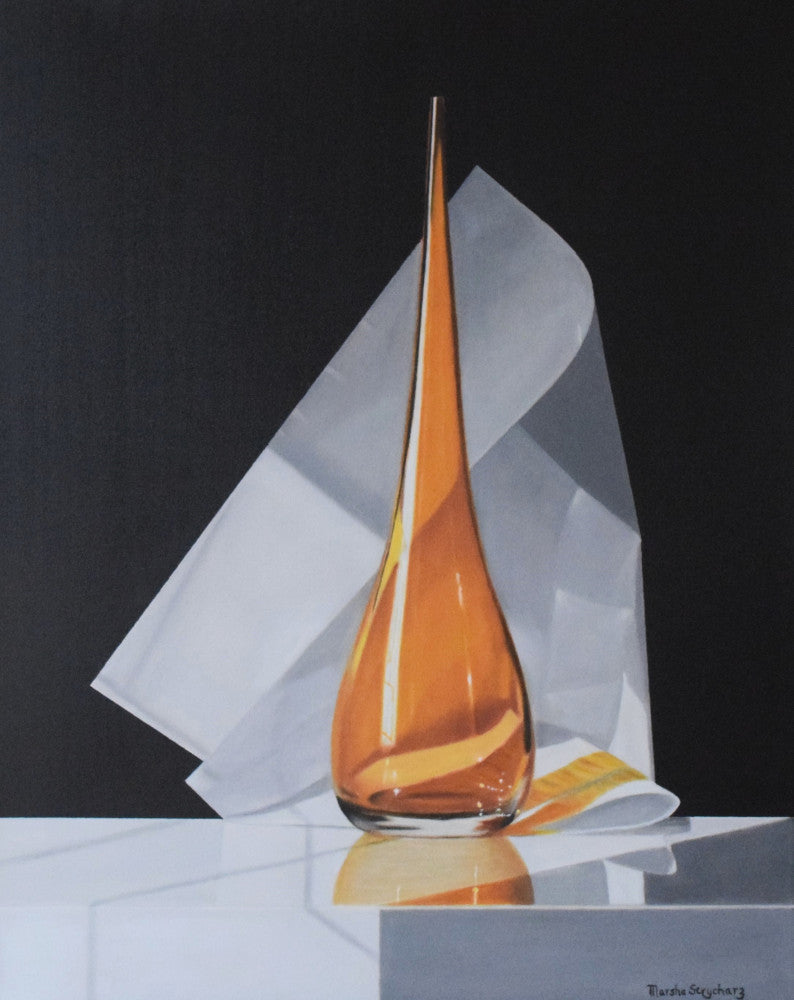 Marsha Stycharz - Tall Yellow Glass and Paper