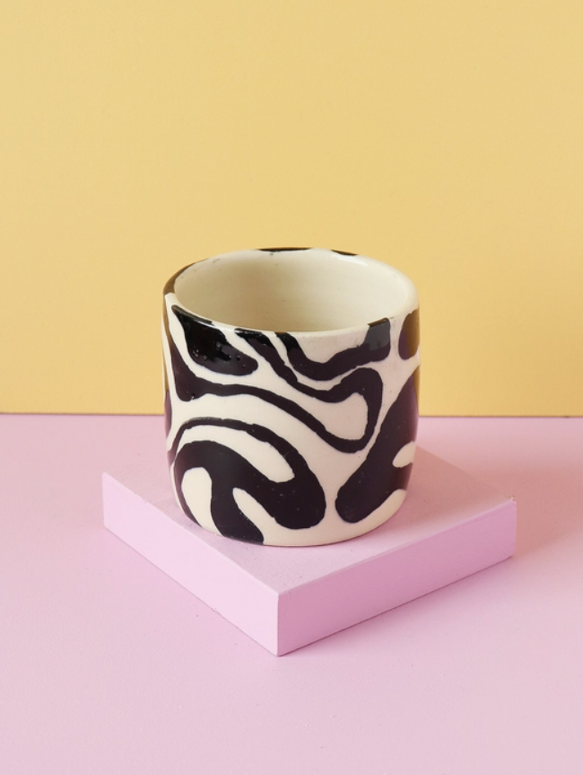 Small Ceramic Planter in Swirl