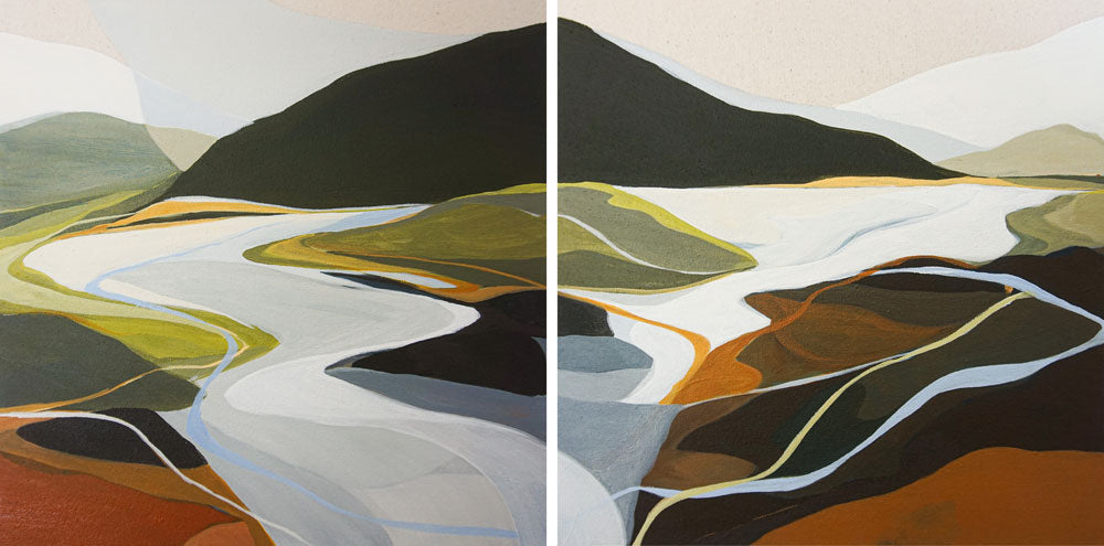 Ethel Voronkova - Ebb and Flow #2 diptych
