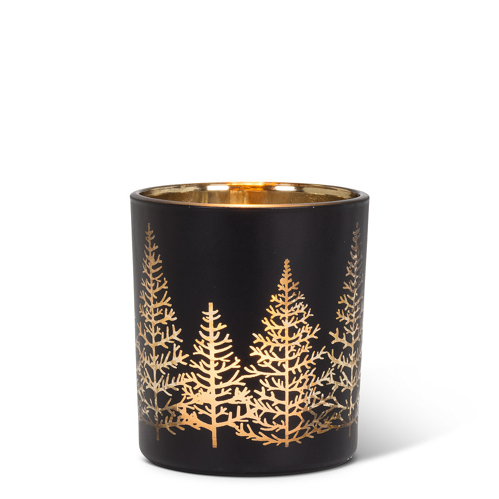 Sm Blk/Gold Tree Tealight