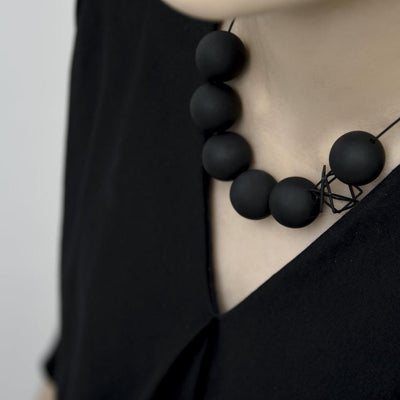 Bonbons Necklace - Black/Silver