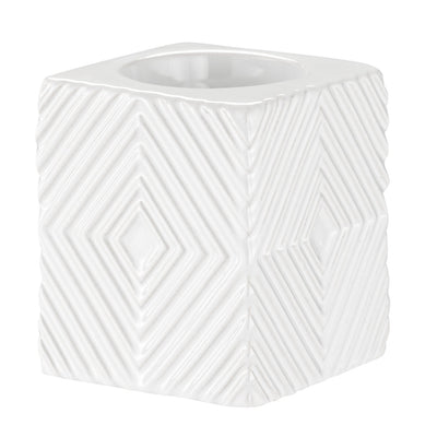 Ceramic Cube White Tealight Holder
