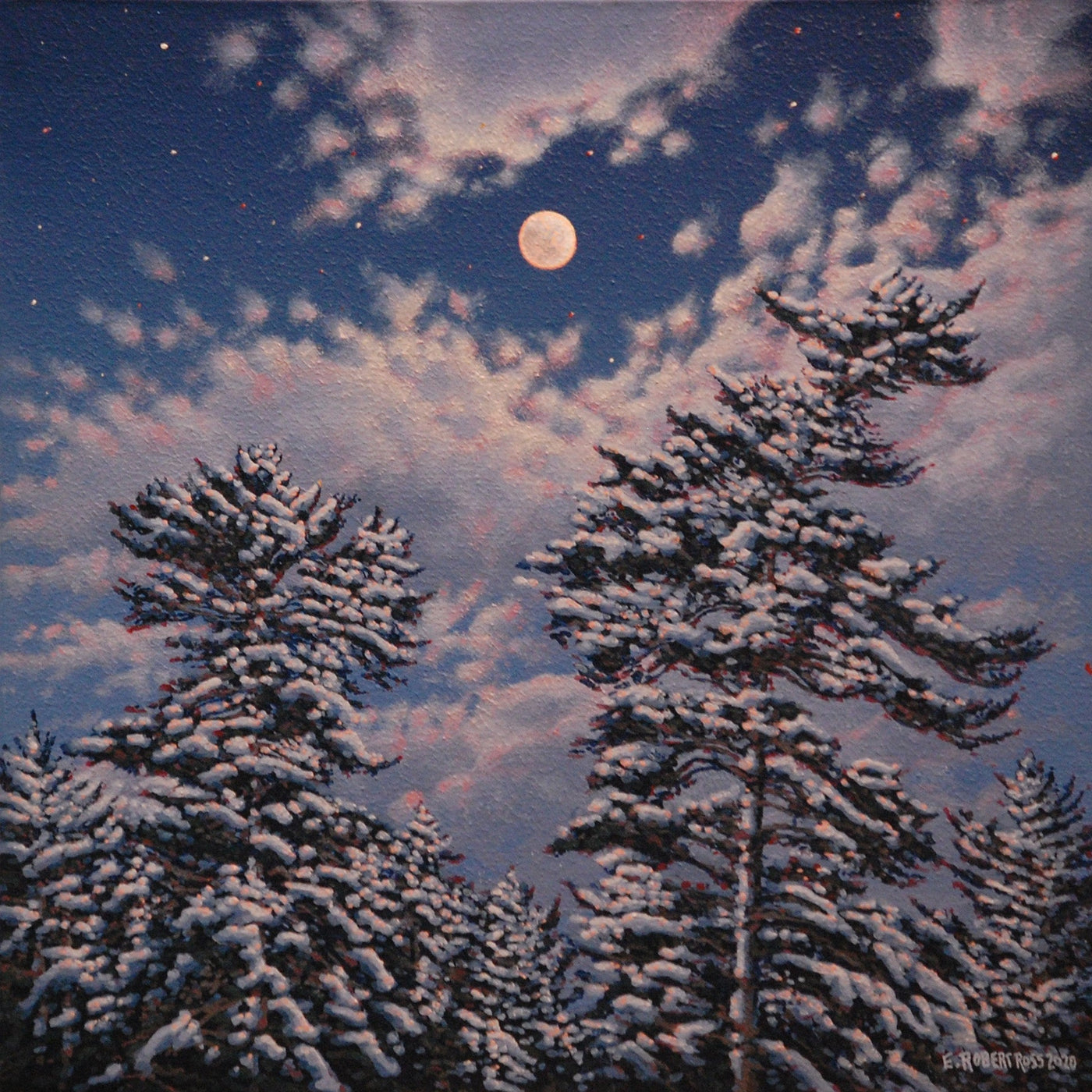 E. Robert Ross - Nighttime Winter Pines, Killbe